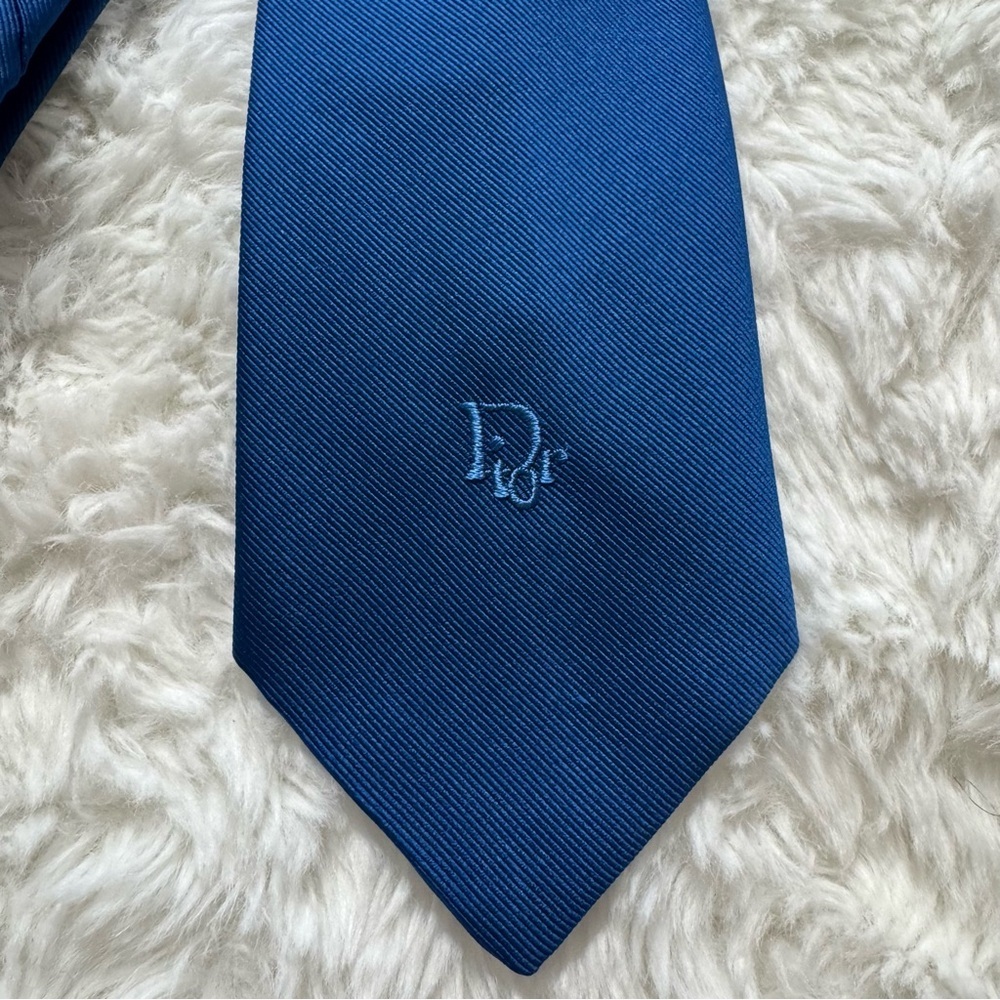 Christian Dior Cobalt Blue Neck Tie - Picture 12 of 13